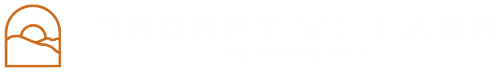 The image is a logo for Desert Village Townhomes.